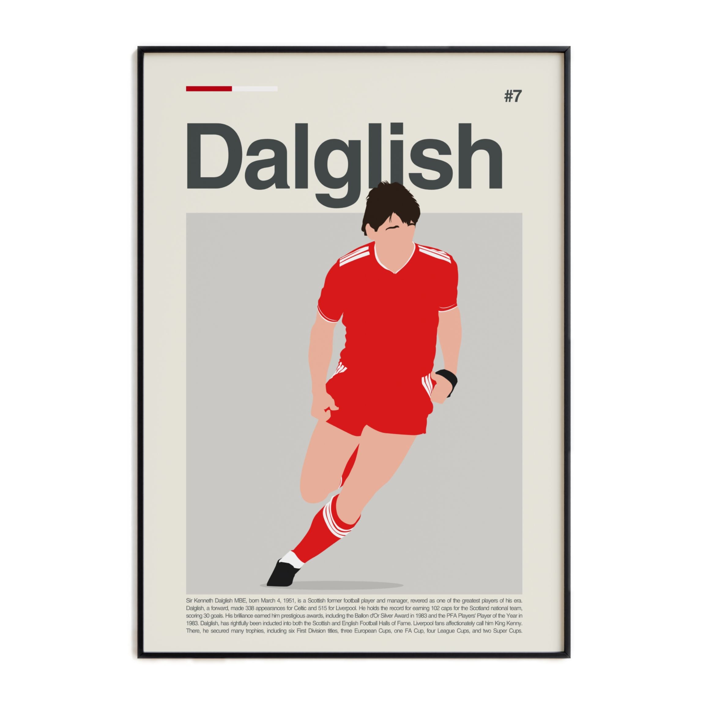 Kenny Dalglish Liverpool Print Icons Illustrated