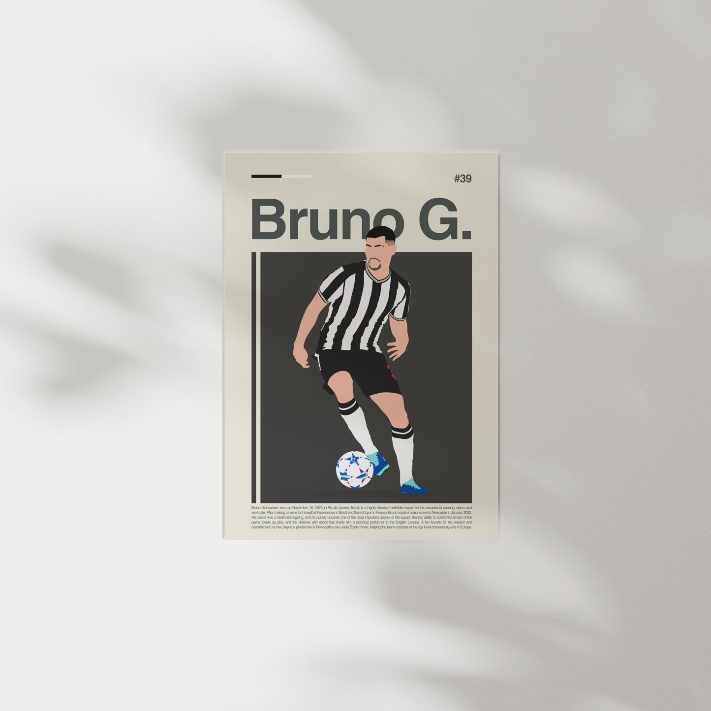 Bruno Guimarães Newcastle Print