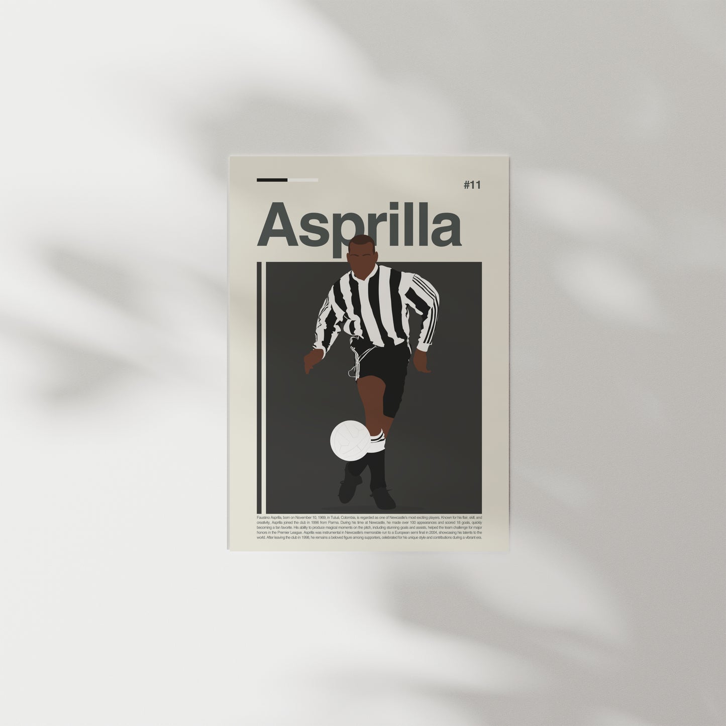 Tino Asprilla Newcastle Print