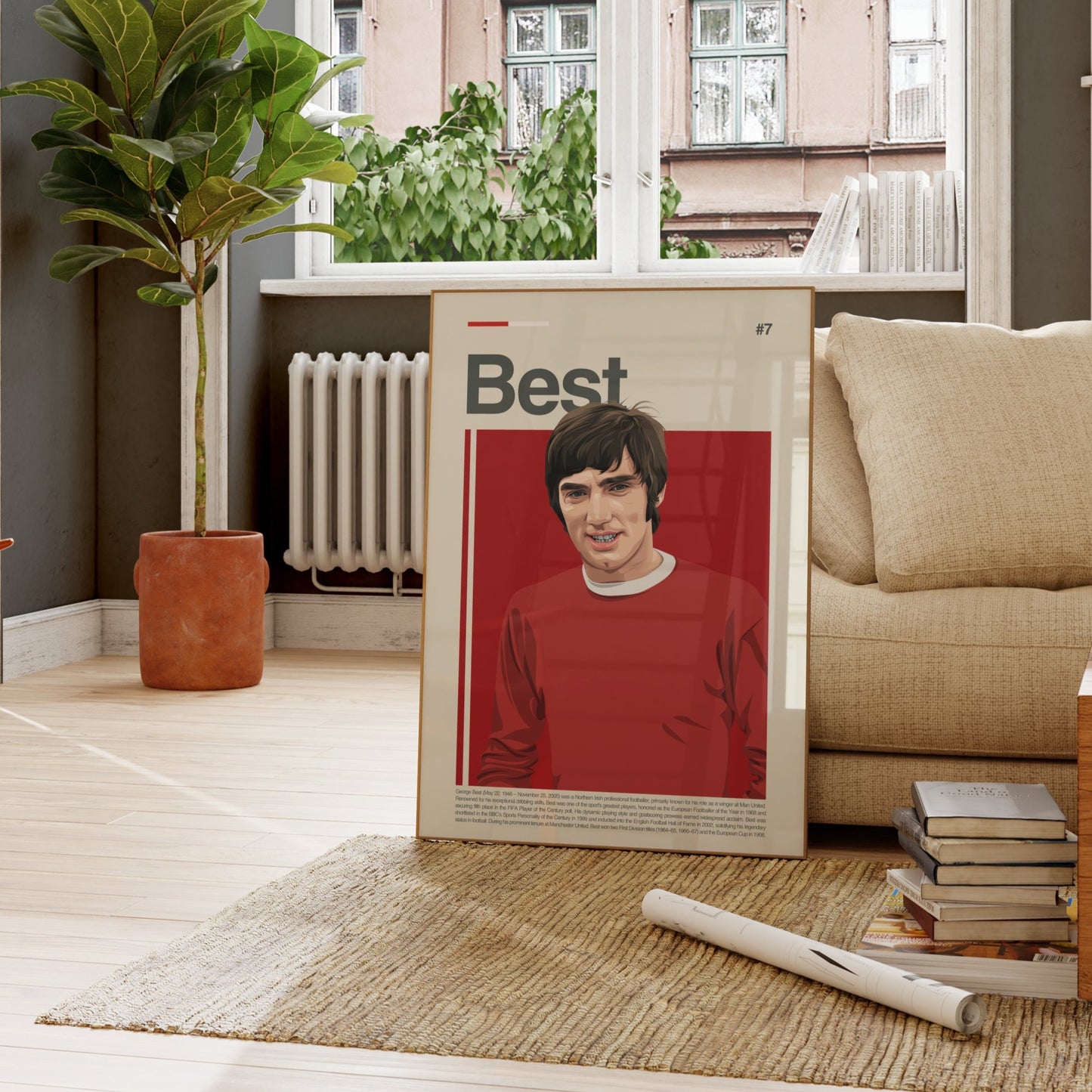 George Best Man United Print