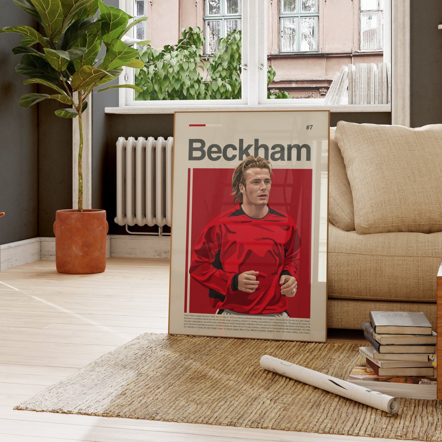 David Beckham Man United Print