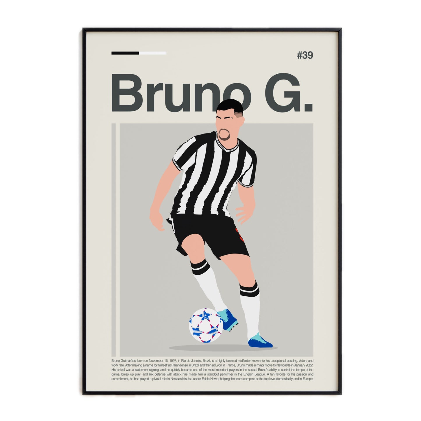 Bruno Guimarães Newcastle Print