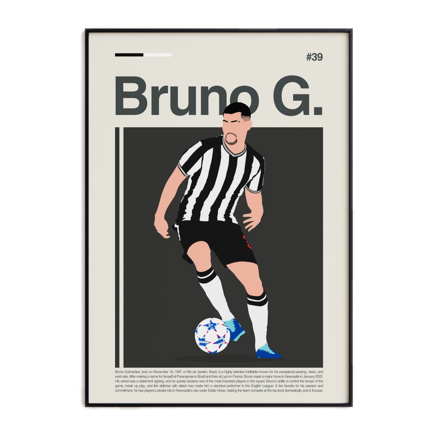 Bruno Guimarães Newcastle Print