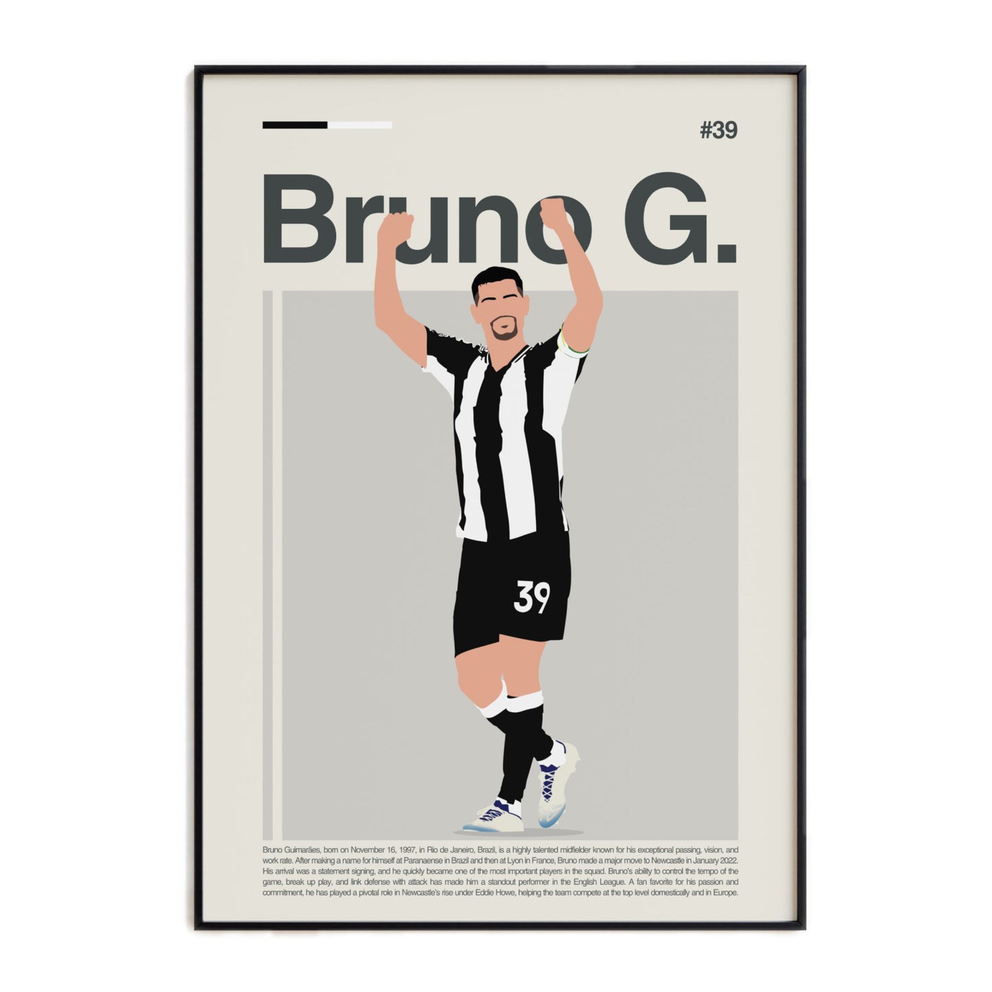 Bruno Guimarães Newcastle Print