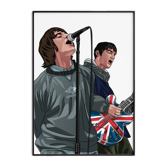 Liam Gallagher Print Oasis Maine Road Print Liam Gallagher Wall Art Oasis Liam Noel Maine Road Iconic Music Poster Maine Road 1996