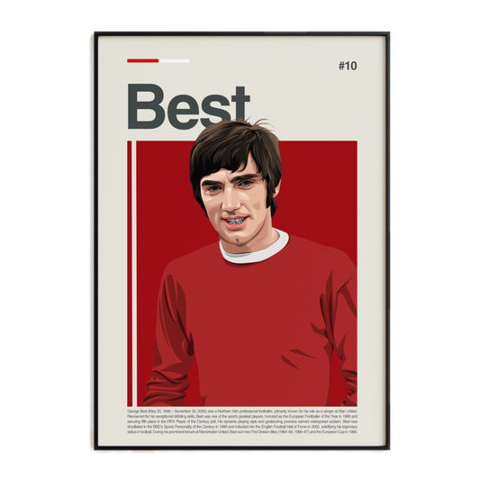 George Best Man United Print