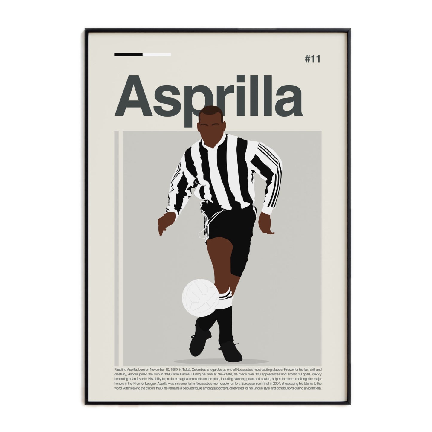 Tino Asprilla Newcastle Print