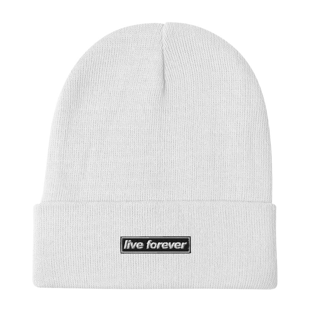 Live Forever Embroidered Beanie
